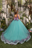 Sparkle in Style: The Lydia Couture Girls Tulle Glitter Pageant Gown
