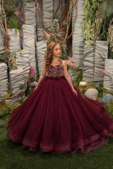 The Zephyr Girls Couture Glitter Tulle Pageant Holiday Dress