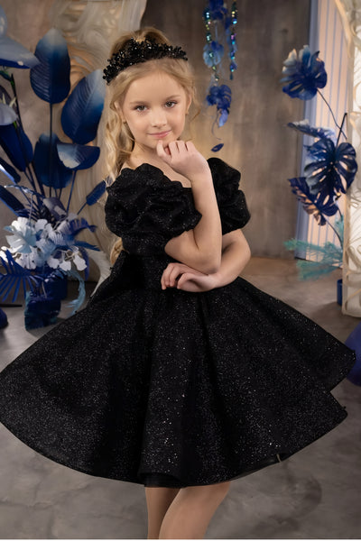 Black Sparkle Couture Party Dress – Perfect for Special Occasions