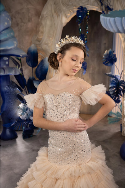 Savanna Couture Gown - Custom Elegant Red Carpet Dress for Girls