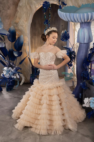 Savanna Couture Gown - Custom Elegant Red Carpet Dress for Girls