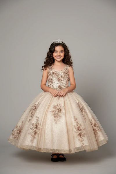 Lilac Girls Pageant Dress Glitter Tulle Ballgown