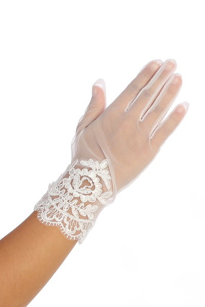 Amelia First Communion Lace Gloves
