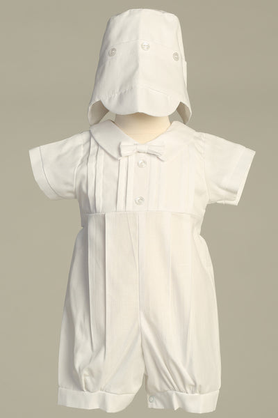 Liam Classic Cotton Baptism Romper -Traditional Boys’ Christening Romper