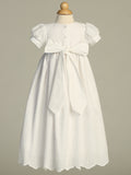 Charlotte Christening Gown – Embroidered Baptism Dress with Bonnet