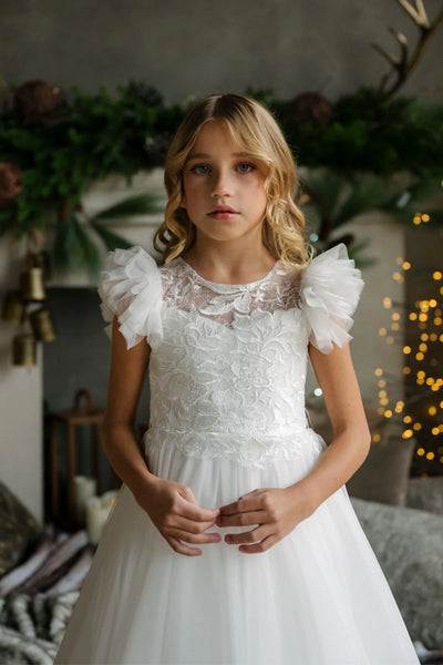 Teter Warm Couture Off-White Communion Dress for Girls