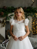 Teter Warm Couture Off-White Communion Dress for Girls