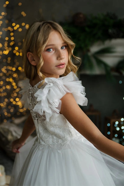Teter Warm Couture Off-White Communion Dress for Girls