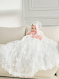 Adalynn Butterfly Lace Christening Gown for Baby Girls