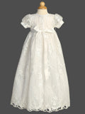 Rhea Baby Girl Baptismal Lace Gown | Blush Kids