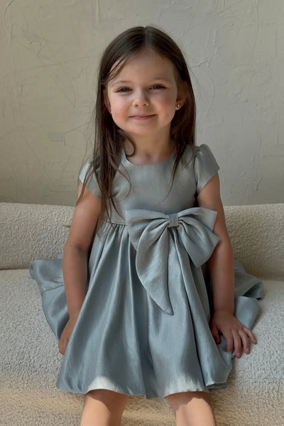 Elinora Skye Silver Blue Girl Dress | Teter Warm Couture