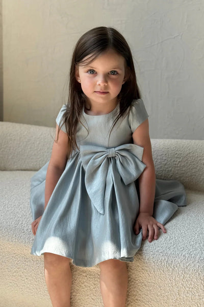 Elinora Skye Silver Blue Girl Dress | Teter Warm Couture