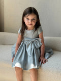 Elinora Skye Silver Blue Girl Dress | Teter Warm Couture