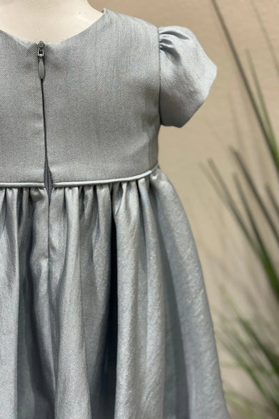 Elinora Skye Silver Blue Girl Dress | Teter Warm Couture