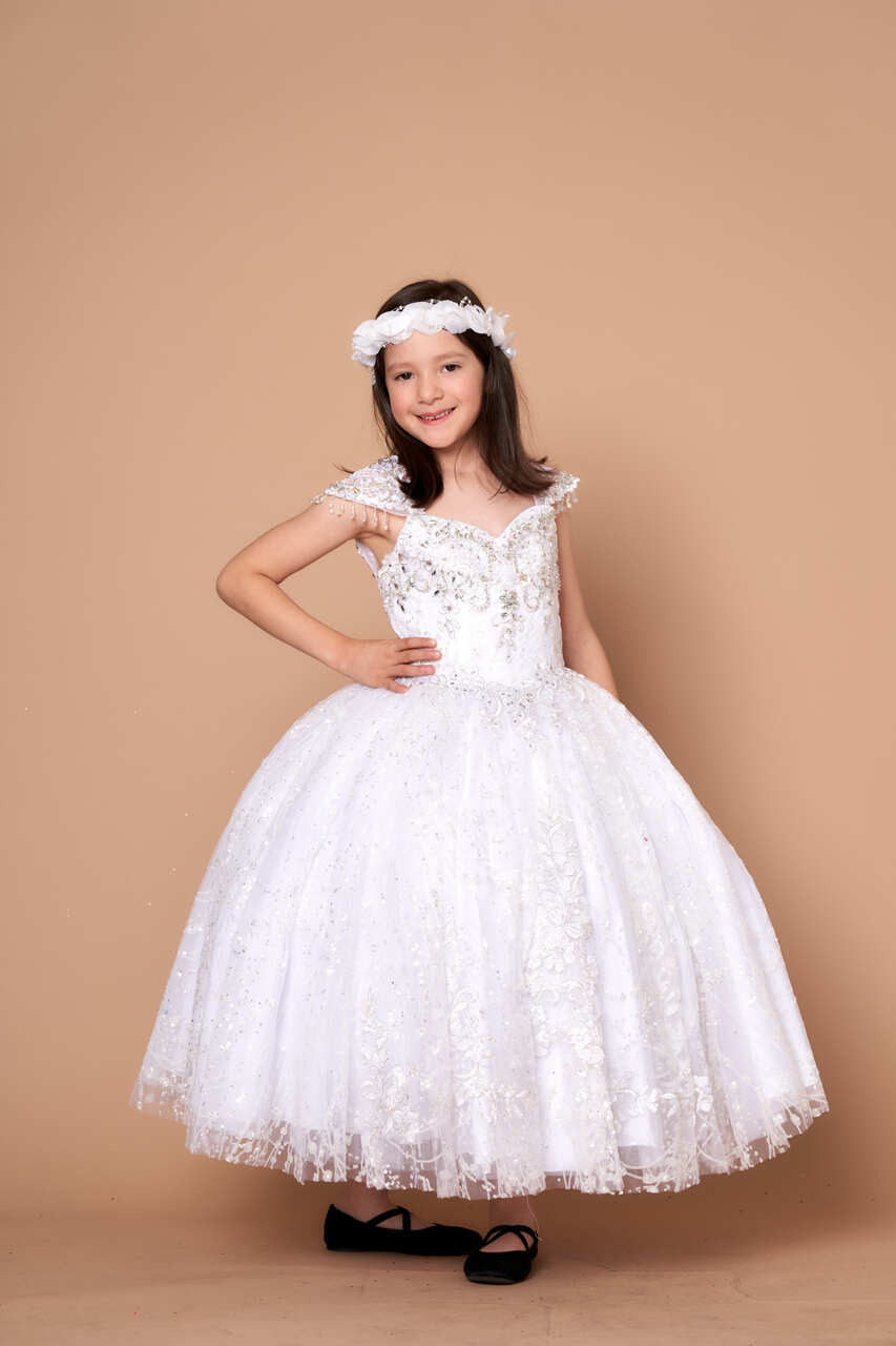 Girls All Over Sequin Glitter Embellished Pageant Party Special Occasion Dress