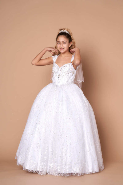 Girls All Over Sequin Glitter Embellished Pageant Party Special Occasion Dress
