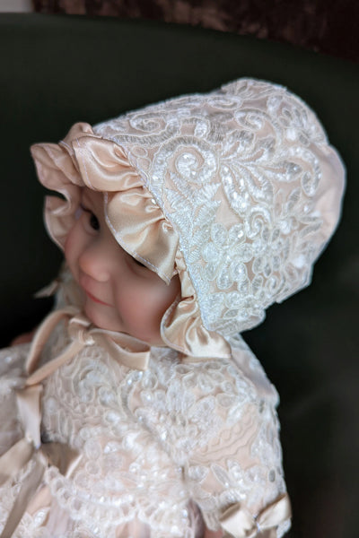 Eliana Satin Tulle Christening Gown | Blush Kids