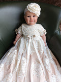 Eliana Satin Tulle Christening Gown | Blush Kids