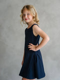 Clémence Teter Warm Girls Dark Blue Party Dress