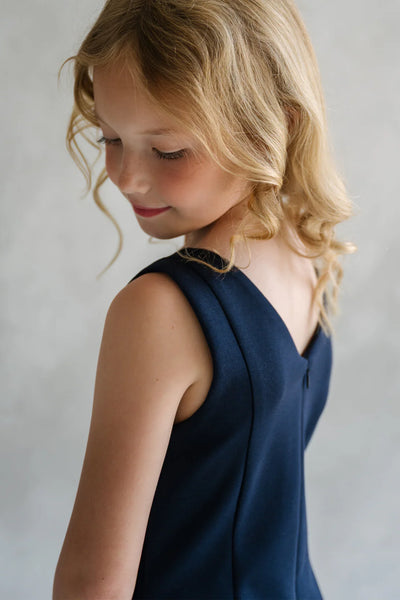 Clémence Teter Warm Girls Dark Blue Party Dress