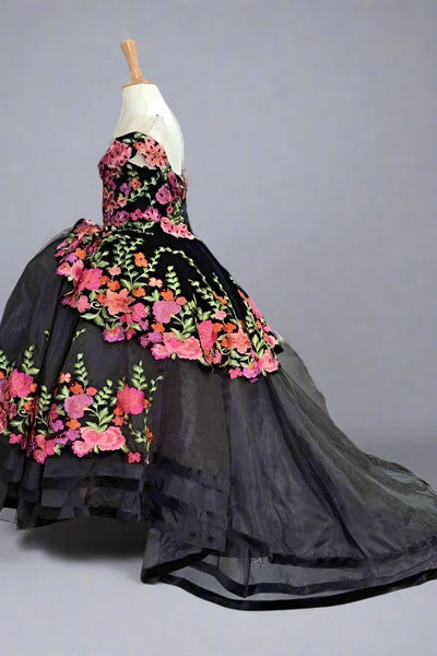 Sienna Floral Pageant Gown for Girls