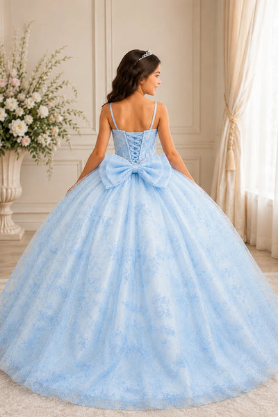 Girls Pageant Ball Gown with Bow | Princess Collection