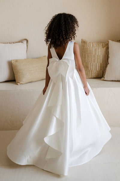 Rebekah Teter Warm Couture Satin Dress – Communion & Flower Girl