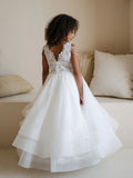 Eliora Grace Girls Communion Dress | Lace & Tulle Gown