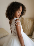 Eliora Grace Girls Communion Dress | Lace & Tulle Gown