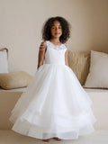 Eliora Grace Girls Communion Dress | Lace & Tulle Gown