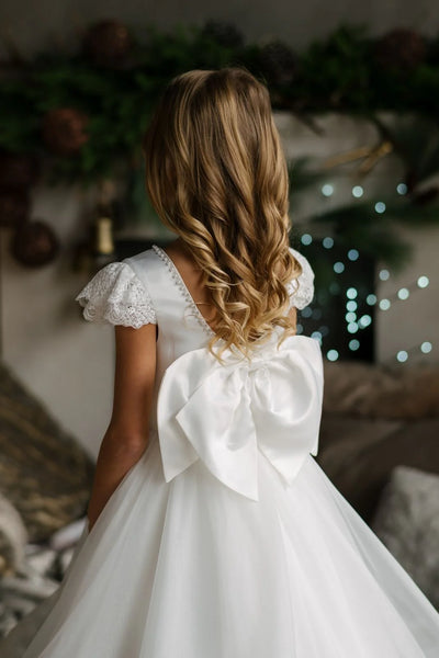 Teter Warm Couture Off-White Tulle Communion Dress for Girls