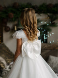 Teter Warm Couture Off-White Tulle Communion Dress for Girls