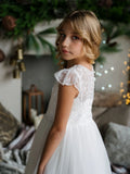 Annalise Teter Warm Lace Gown – Communion & Special Occasion
