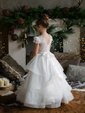 Julissa Gown – Tulle & Lace Communion Dress for Girls