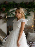 Tiered Tulle Dress with Lace Bolero – Perfect for Girls