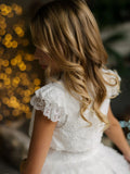 Tiered Tulle Dress with Lace Bolero – Perfect for Girls