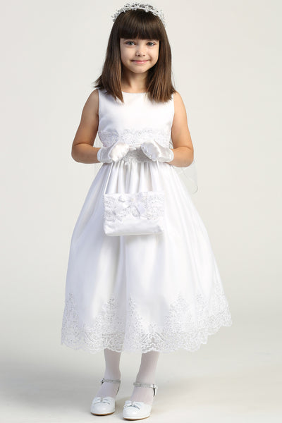Flower Girl Dress Communion Lace Beaded Dress Tulle Special Occasion Dress