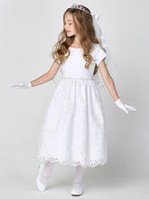 Camila Lace Communion Dress – Tea Length Flower Girl Gown