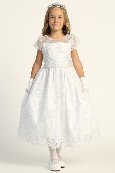 Camelia First Communion Dress – Lace Flower Girl Gown