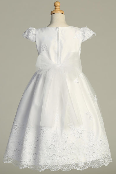 Emily Holy Communion Dress – Tea Length First Communion Lace Dress