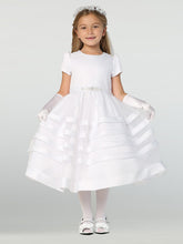 Aurora Tea-Length Satin & Organza Dress - Communion & Special Occasion