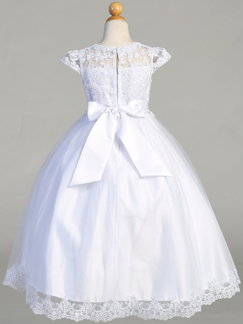 Embroidered Lace Tulle Communion Dress Flower Girl Special Occasion Dress