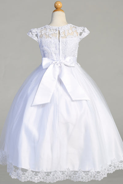 Embroidered Lace Tulle Communion Dress Flower Girl Special Occasion Dress