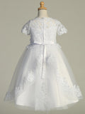 Aurora Grace Communion Dress | Tea-Length Lace Gown