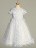 Aurora Grace Communion Dress | Tea-Length Lace Gown