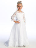 Bailey Satin Lace Tulle Flower Girl Dress | Blush Kids