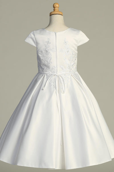 Lily Anne Satin Communion, Flower Girl & Special Occasion Dress