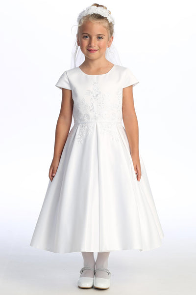 Lily Anne Satin Communion, Flower Girl & Special Occasion Dress