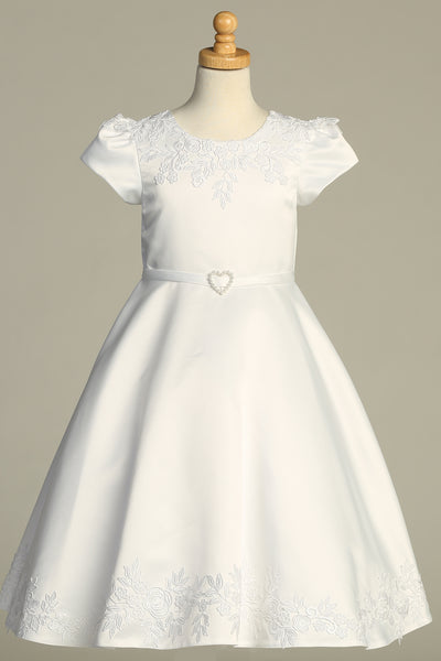 Savannah Grace Communion & Special Occasion Dress – Satin Beauty
