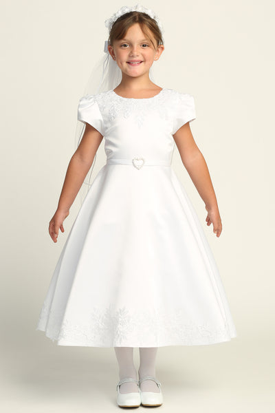 Savannah Grace Communion & Special Occasion Dress – Satin Beauty